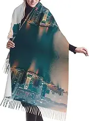 [DRTGEDS] Hong Kong Scarfs For Women Fall Winter Scarves Pashmina Shawls And Wraps For All Season Christmas Gift