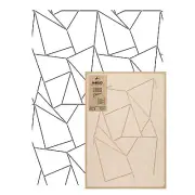 GEOMETRIC reusable PLASTIC Wall STENCIL Template 25.6"x37.4" Allover LINES #3