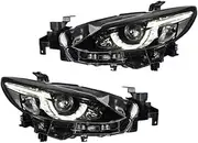 Auto Headlights Replacement Compatible For Mazda Atenza 2017-2018 LED Car Front Lamps Assembly Projector Lens Tool Car Accessories