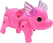 Gatuida Musical Pig Interactive Electronic Walking Pig with Light Music Educational Plaything for Enhance Communication Skills Random Color