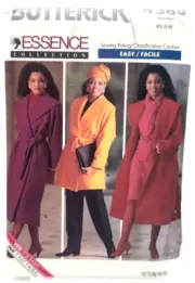 Butterick Pattern #4388 - Essence Collection Coat & Belt (Size XS-M)