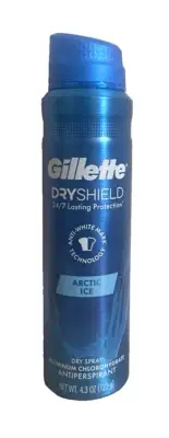Gillette Dry Spray Antiperspirant and Deodorant For Men Artic Ice 4.3 oz