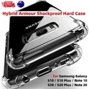Clear Shockproof Bumper Hard Back Case Samsung Galaxy S10 + S20 Ultra Note Plus