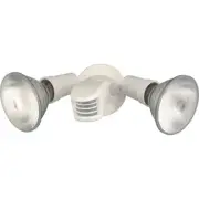 Nuvo Lighting 2 Light 10" Flood Light, Swivel & Motion Sensor, White - SF76-502