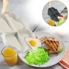 Egg Frying Pan 4-Cup Heart Omelette Pan Non-Stick Egg Skillet with Wooden GoWmp