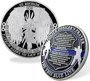 St.Michael Archangel Prayer Law Enforcement Police Challenge Coin Commemorative Gift