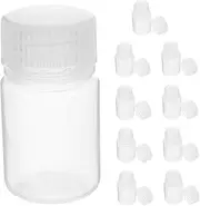 GLEAVI 10pcs Transparent Jars For Chemical Storage Laboratory-grade Container Plastic Bottles With Caps Liquid Sampling Bottles 30ml