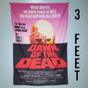 Dawn of the Dead 2x3 foot tapestry zombie 70s horror movie wall flag Zombies