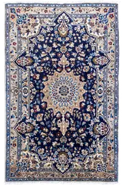 Nain Hand Knotted Wool & Silk Rug - 195x120cm by Cyrus Rugs