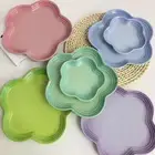 Multi Purpose Cats Food Bowl 14cm Cat Feeder Whisker Plum Blossom Small Plate