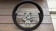 Porsche Macan 991 718 Alcantara Steering Wheel - Black / Yellow Stitch Heated