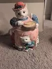 FITZ & FLOYD Cookie Jar, Vintage 1988 Cats, "KITTENS OF KNIGHTSBRIDGE" No Chips