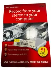 Record From Your Stereo To Your Computer inport deluxe audio recording kit NEW