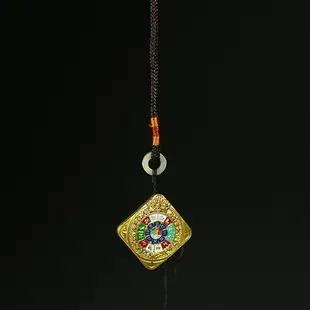 純銅九宮八卦牌配飾手工密宗法器化太歲腰牌本命年男女士西藏吊墜