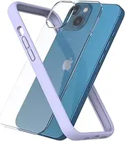 ARSUNOVO Compatible with iPhone 13 Mini Bumper Case 5.4 inch, [Raised Edge Protection][Anti-Silp][Anti-Fingerprint] Soft Slim Protective Frame Bumper Cover Case Come with Hard PC Backplate, Purple