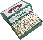 EIMZU Mahjong, Majong Stones Game, Mini Mahjong Set, Majong Stones Game, Traditional Chinese Majong Game, Portable Mahjong Board Game Set with 144 Mahjong Stones, Tabletop Game Board Game