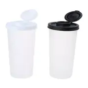 Set of 2 and Peppers Shakers Large Condiment Container Seasoning Bottles