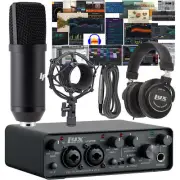 LyxJam 2x2 Recording USB Audio Interface W/ ASIO Driver & Studio Software Bundle