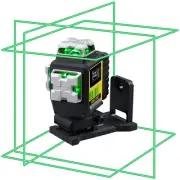 Laser Level 360 Self Leveling, 4 x 360° Green Line Laser with Brightness Sett...
