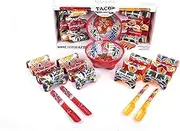 Prepara 8040 Including Multi-Holders, Spoons, Bowl Four Person Taco Set, one Size, Multicolor