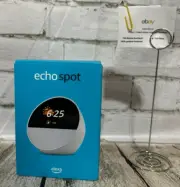 All-New Echo Spot (2024 Release) - Smart Alarm Clock + Alexa - Glacier White NEW