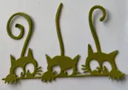 THREE CAT Die-Cuts(3pc)Howling •Kitten•Animal•House-cat•Outside •Feline•Fuzzy•￼