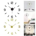 Home Office 3D Mirror Wall Clock Home Decor Clock Easy To Use For Living Room