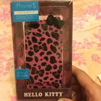 在飛比找Yahoo!奇摩拍賣優惠-Hello kitty iphone5 5s 桃紅豹紋蝴蝶結