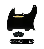 920D Custom Gold Foil Loaded Pickguard for Tele With Black Pickguard and T4W-...