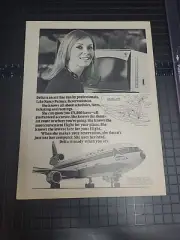Delta Airlines Print Ad 1972 8x11 Great To Frame