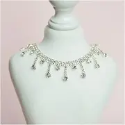 Choker Cat Necklace Pearl Cat Collar Adjustable Cats Dog Necklace Rhinestone Photo Pet Accessories for Small Medium Kitten Collar Pet Accessories (Color : 2, Size : S 20-27cm)