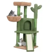 Cactus Cat Tree, 42in Cat Tower for Indoor Cats, Multi Level Kitten Condo
