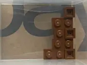 LEGO Parts - Reddish Brown Plate 1 x 1 - No 3024 - QTY 10