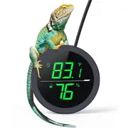 Reptile Tank Thermometer, PAIZOO LED Digital Reptile Thermometer and Humidity Ga