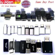 All Kind Adapter Converter Connector USB A to C iPhone Micro WIFI Bluetooth Mini