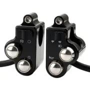 CNC Motorcycle Handlebar Switch Control High-Low Beam Ignition Start w/ Harness