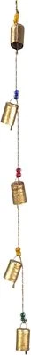 Rustic Hanging Wind Chime 36" - Vintage Metal Bells for Wreaths Christmas Decor