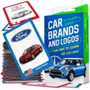 Car Brands and Logos - Flash Cards for Kids Ages 4-8, Flash Cards for Toddler...