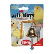 JW Pet Insight Activitoys Hanger w/ Small Bell Bird Toy for Small Birds