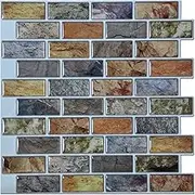 Art3d A17014P6 Peel and Stick backsplash Tile, 6 Sheets, A17014-12 x12