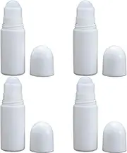 Roll On Bottles, 4PCS 60ml Refillable Empty Rollerball Bottles, Portable Plastic Roller Bottles, Reusable DIY Deodorant Containers for Essential Oil Perfumes Balms