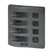 Blue Sea Systems WeatherDeck Fused 4 Switch Panel