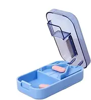 Small Pill Cutter, Dose Small Pill Splitter with Dispenser Tablet Cutter, Accurate Medicine Crusher Safety Guard Cut Tool for Tiny Medication