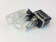 HEAVY DUTY ON/OFF SPST 2P TOGGLE SWITCH 20 AMP RATING WITH CLEAR SAFETY COVER