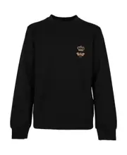 Dolce Gabbana Bee-Embroidered Jersey Sweatshirt IT52,IT50,IT54,IT48,IT46 Black