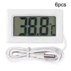 Aquarium and Freezer Compatible Set of 6 Digital LCD Thermometers Available