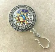 Sun and Moon Portuguese Knitting Pin, Magnetic Brooch, Gift for Knitter