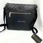 GUCCI SIGNATURE LEATHER MESSENGER 斜背包 406408