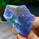 107G Natural transparent green cubic fluorite mineral from Inner Mongolia