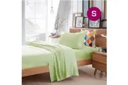 Single Size Pistachio Color Poly Cotton Fitted Sheet Flat Sheet Pillowcase Sheet Set